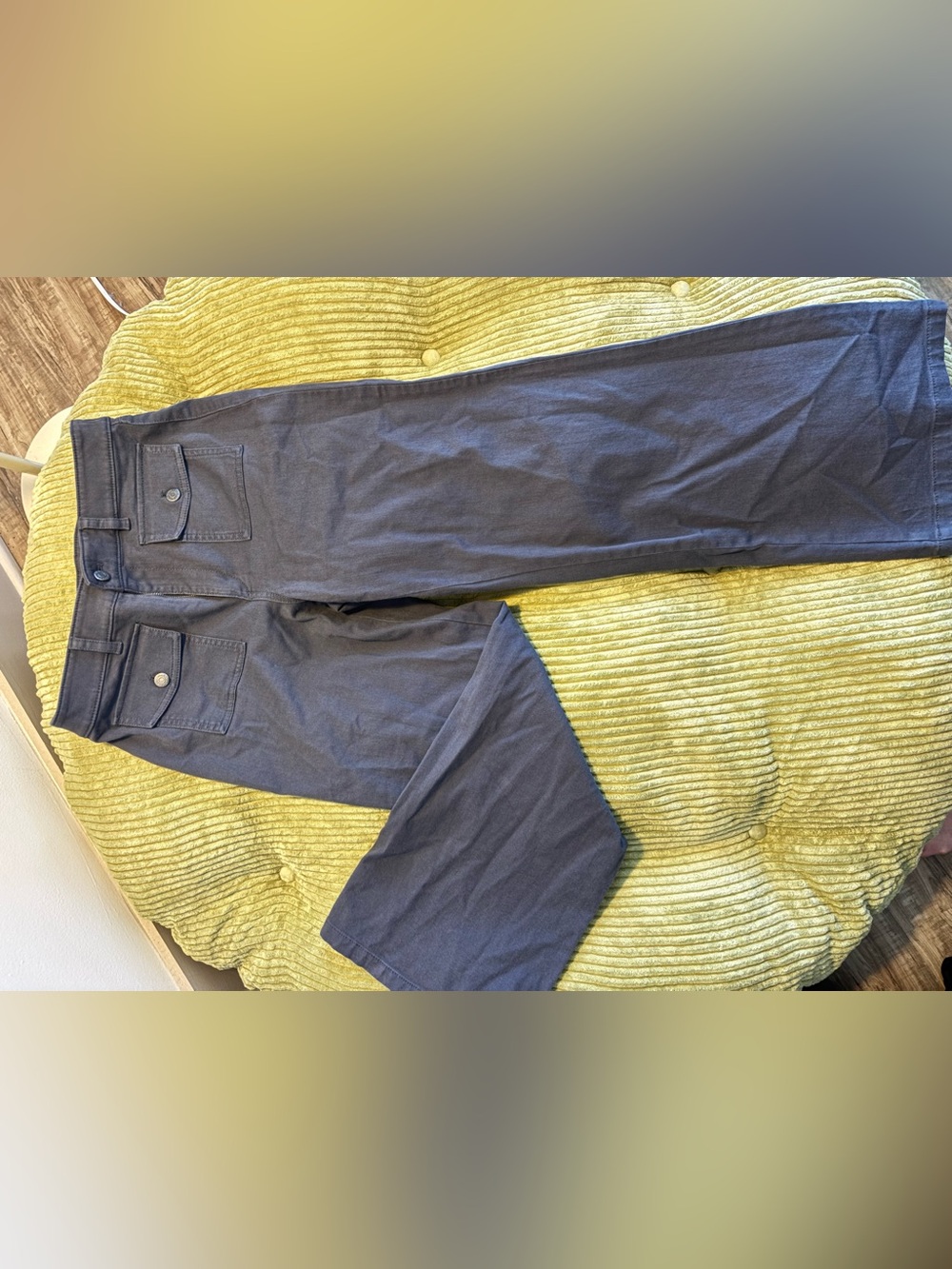 Loft Dark Gray Straight-Leg Pants